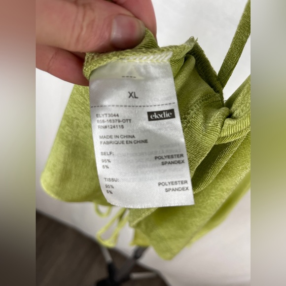 Elodie Green OPEN FRONT CAMI CROP TOP Size XL NWT - Picture 6 of 8